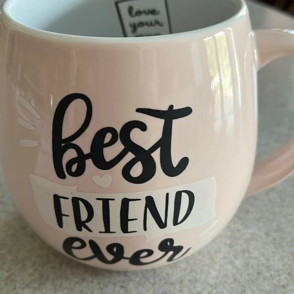 Dining | Best Friend Ever Mug By Love Your Mug In Light Pink | Poshmark